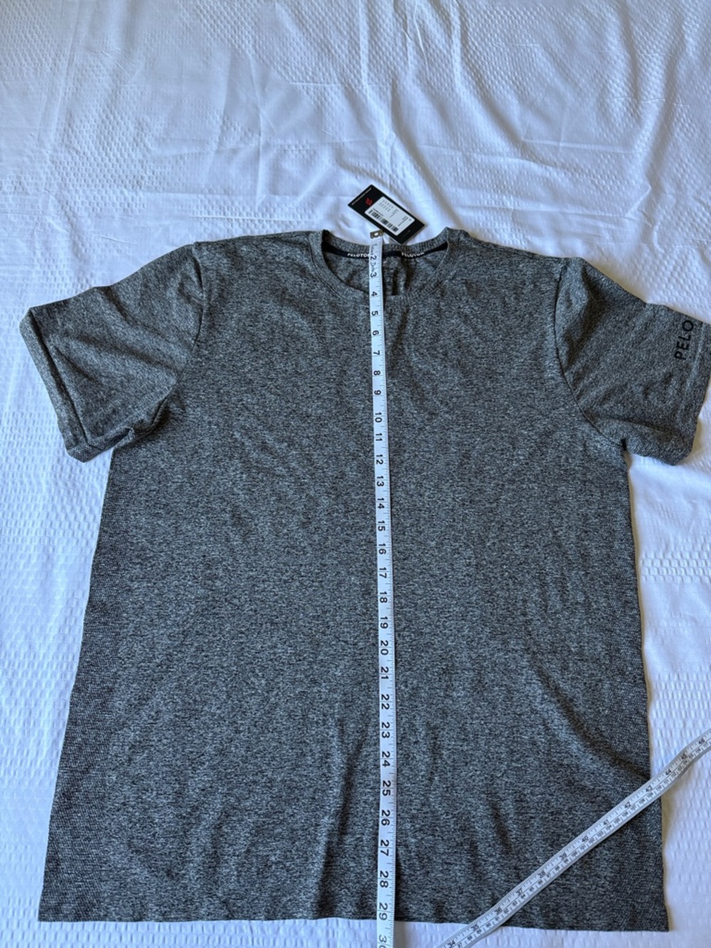 Peloton Charcoal Heather Men's Short Sleeve Performance Tee - Picture 6 of 9